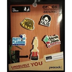 Crocs jibbitz charms The Office 5 Pack Schrute Farms Dunder Mifflin New